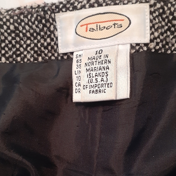 Talbots Wool Blend Fully Lined Tweed Dressy Career Side Zip Pants Sz 10 - Picture 5 of 8